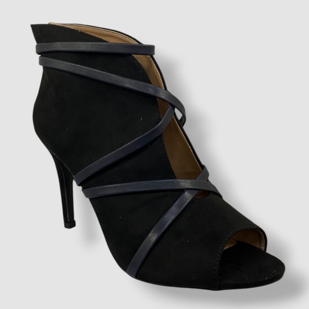 Journee Collection Samara Bootie Heels Peep Toe 8